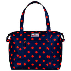 Cath Kidston Button Spot Shoulder Bag, Blue/Orange
